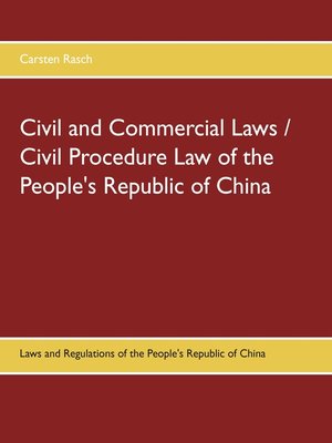 cover image of Civil and Commercial Laws / Civil Procedure Law of the People's Republic of China